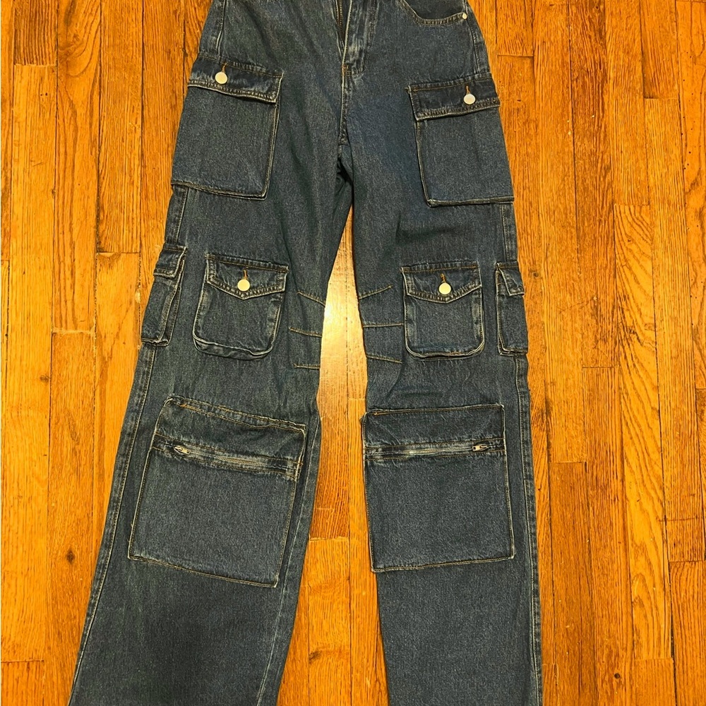 Utility Blue Cargo Pants